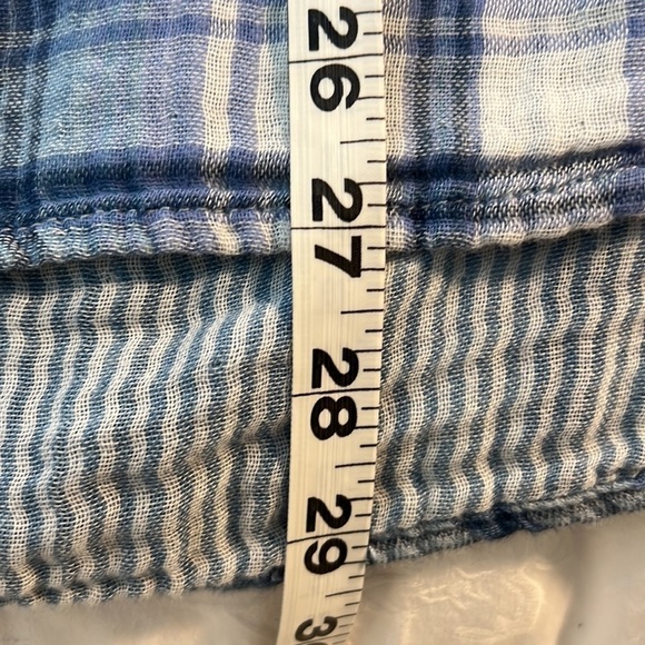 Anthro’s Cloth & Stone,Breezy Plaid Button Down Blouse,Sinfully Soft,Button Up - Picture 4 of 13